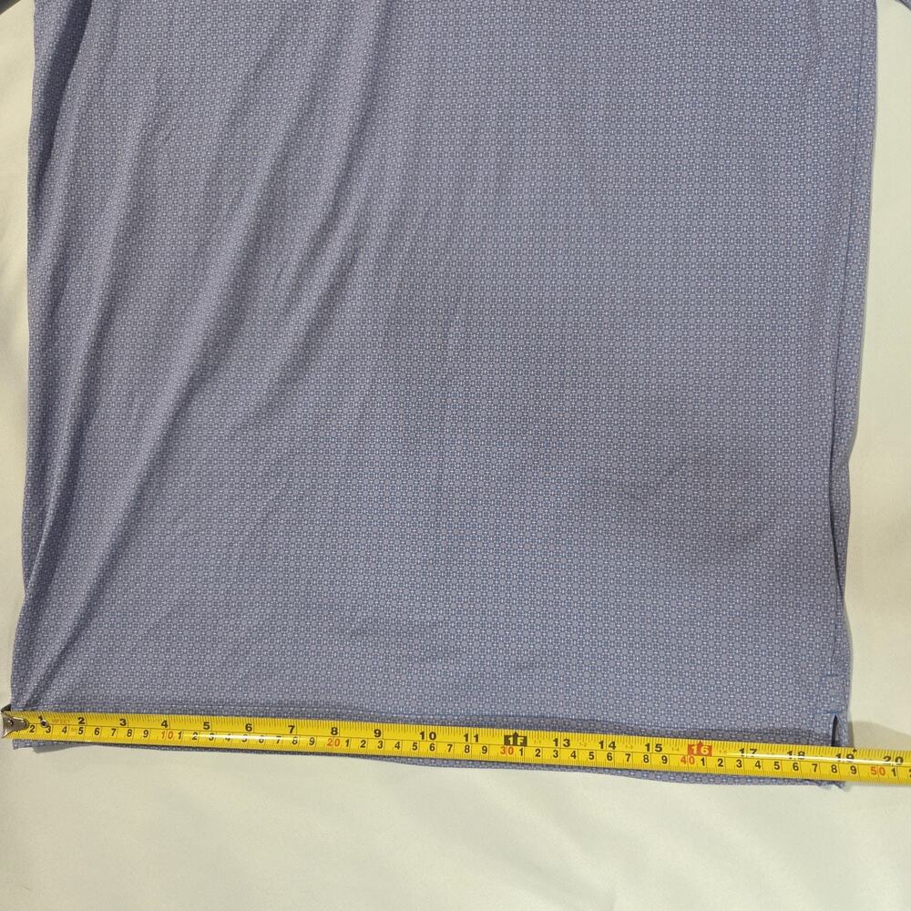 Hart Schaffner Marx Polo Shirt Men's Small Blue Geometric Print Luxury Golf - Picture 5 of 8